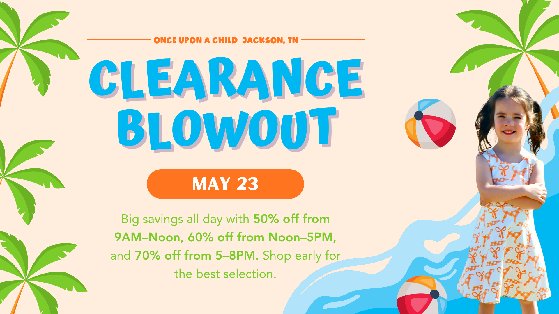 Kids clothing clearance sale with up to 70 percent off Jackson TN